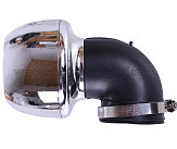 Фильтр воздушный (нулевик) ?38mm, 90*, турбина (хром) AMG