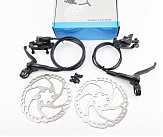 Гальмо Disk-brake гідравлічне переднє+заднє DULA 601+RT525 F\R 160mm