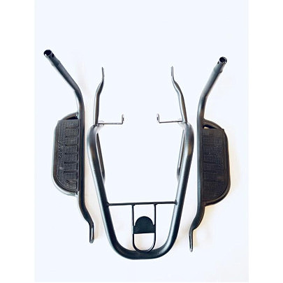 Багажник задний металлический Alpha (с подножками) (черный) BBCm