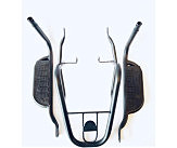 Багажник задний металлический Alpha (с подножками) (черный) BBCm