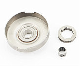 Тарелка сцепления + звезда 3/8-7 Husqvarna-365/371/372, JONSERED-CS2165/2171/2172 + подшипник + шайбы