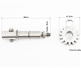 Вал ручного стартера с резьбой+шестерня Z-15 к-кт R175A/R180NM