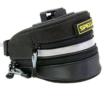 Сумка велосипедная под седло (черно- серая) (Spelli) (TOP QUALITY. 170 x 115 x 110 мм) FM