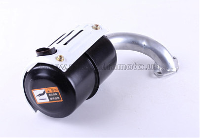 Глушитель м/б 175N/180N (7/9Hp) (с коленом) Zubr AMG