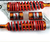 Амортизаторы (пара) универсальные 340mm, газомасляные (красные) KOMATCU (mod.A)