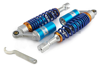 Амортизаторы (пара) универсальные 340mm, газомасляные (синие) KOMATCU (mod.A)