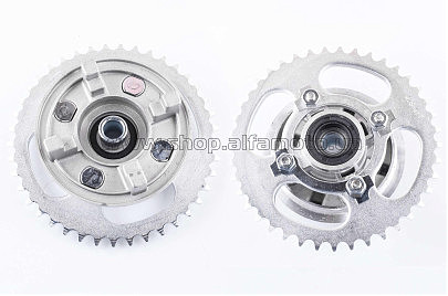 Демпфер заднего колеса Zongshen F5, ZS200, 250GS (+подшипник, сальник, зв. 428-41T) KOMATCU