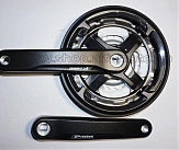 Звезды велосипедные (передние) 24/34/42T (+2 шатуна L-170mm, квадрат, черные, алюминий, с защитой) DS