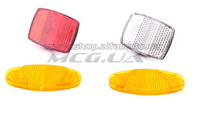 Светоотражатель велосипедный (катафот) (4шт, в асортименте) DS