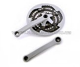 Звезды велосипедные (передние) 28/38/48T (+2 шатуна L- 170mm, квадрат, серый, с защитой)