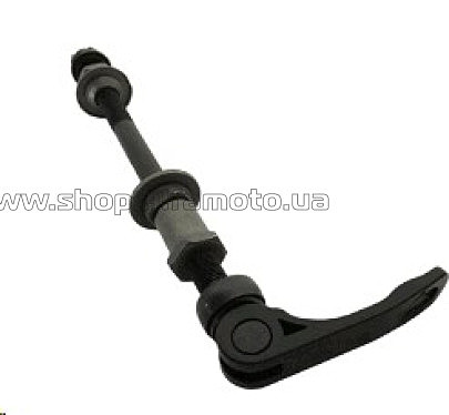 Ось колеса заднего велосипедная (черная) с эксцентриком (3/8 -145 мм) DS