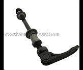 Ось колеса заднего велосипедная (черная) с эксцентриком (3/8 -145 мм) DS