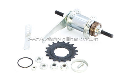 Втулка заднего колеса велосипеда (36 спиц, ножной тормоз, червячная, + звезда)