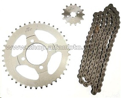 Звезды трансмиссии (пара) Delta 420-14T + 420-41T (+цепь 98L) KOMATCU