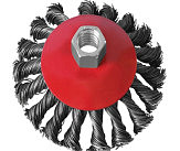 Щетка конусная 100 мм, для УШМ, М14 (пучки витой проволоки) LIR