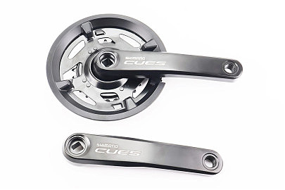 Шатуни "квадрат" 170мм, 40.26T MTB, алюмінієві, чорні CUES FC-U4000