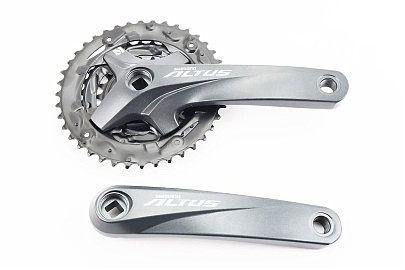 Шатуни "квадрат" 170мм, 40.30.22T MTB, алюмінієві, сіро-чорні ALTUS FC-M2000