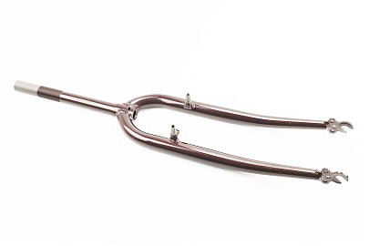 Вилка 28" с резьбой 1" (25,4мм), шток 240мм, V-brake, коричневая