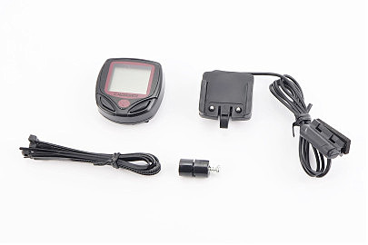 Велокомпьютер 15-функций, проводной, чёрный (без батареек) CBC-268А