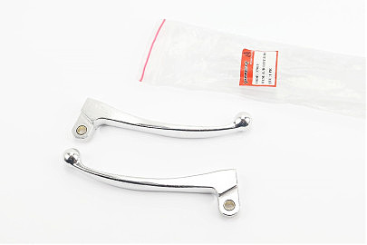 Рычаги руля левый, правый к-кт 2шт (под диск./барабан. тормоз) Suzuki AD50 "хром"
