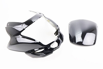 пластик — обтекатель фары + ветровик, ЧЕРНЫЙ