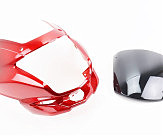 пластик - обтічник фари + вітровик, ЧЕРВОНИЙ