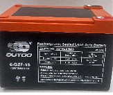 АКБ 12V 15А AGM (пастовый) (151х100х100) 6DZF-15 (электро велосипед) OUTDO VDK
