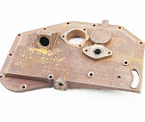 Крышка блока двигателя правая (со стороны заводного рычага), длинная, 12отв., чугун R180NM, НЕ ЗАГЛУШЕН МАСЛЯНЫЙ КАНАЛ