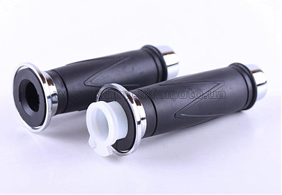 Ручки руля резиновые (mod: 9D, хром) AMG