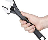 Ключ разводной 300мм, Cr-V, черный, фосфатированный, с полированной головкой