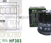 Фильтр масляный   для Honda, Kawasaki, Yamaha, ATV   (?65, h-73) (HF 303, KY-F-016) VV