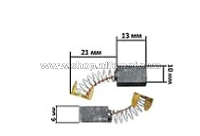 Щетки для электроинструмента 6*10*13 П-образный пятак УШМ 1500 KOSA