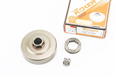 Тарелка сцепления + звезда 325-7 Husqvarna-136/137/141/142/235/240/325, Partner-365, OLEO MAC 941, JONSERED, POULAN + подшипник