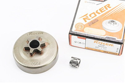 Тарелка сцепления "звезда" 3/8-6+подшипник Partner-350/351/352/371/372, Husqvarna-235/236/240, OLEO MAC-936-937-940-941, JONSERED-CS2137/CS2138,POULAN