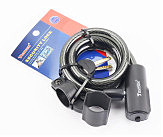 Замок противоугонный тросовый 1000х12мм под ключ, крепл. за трубу сидения, TY5620