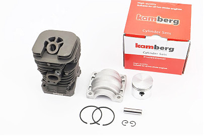 Цилиндр к-кт (цпг) 41mm (палец 10mm) "черный"+поддон Partner-350/351/352/371/390/391/420/2035, JONSERED-CS2137/CS2138, MCCULLOCH