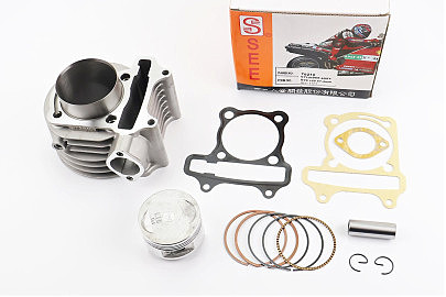 Цилиндр к-кт (цпг) 150cc-57,4мм синяя коробка (палец 15мм)