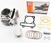 Цилиндр к-кт (цпг) 150cc-57,4мм синяя коробка (палец 15мм)