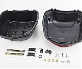 Кофр средний (пластмассовый) 430*400*290мм, серый с вставкой 