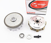 Сцепление, маховик в сборе (6 болтов, маховик 73T) CB-150/200cc, тип 1