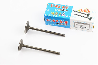 Клапана выпускной (h-89,6; d-27), впускной (h-91,0; d-31,5) к-кт 2шт CB-150/200cc