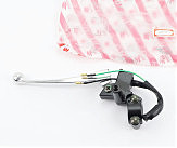 Рычаг руля левый с креплением под зеркало (М8 правая) GY6 50-100, ХРОМ