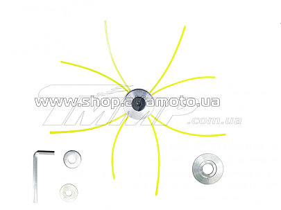 Шпулька косильная (паук метал) 4 выхода , под ключ (хром) 160049 EVO