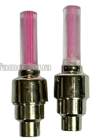 Колпачок на ниппель колеса   (пара)   светящийся   (розовый) BBC