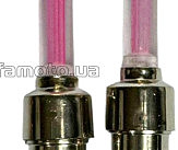 Колпачок на ниппель колеса   (пара)   светящийся   (розовый) BBC