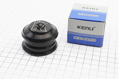 Рулевая колонка 1-1/8" (44/28,6x44/30) безрезьбовой вилки, полуинтегрированные, пром-подшипники, чёрные KL-B310