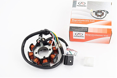 Kinlon JL150-70C Статор магнето (генератора) (8 катушек "5 проводов"), (d=88,5мм)