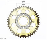 Звезда задняя 520-42T - d=58; 4отв.*90mm 