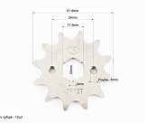 Звезда передняя CG/CB-520H-12T (шлиц 4мм) Loncin LX200GY-3