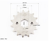 Зірка передня CG/CB-428H-15T (під шліц 4мм) Loncin JL200-68A/LIFAN
